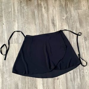 Bloch Mirella Black Ballet Wrap Skirt One Size 14”